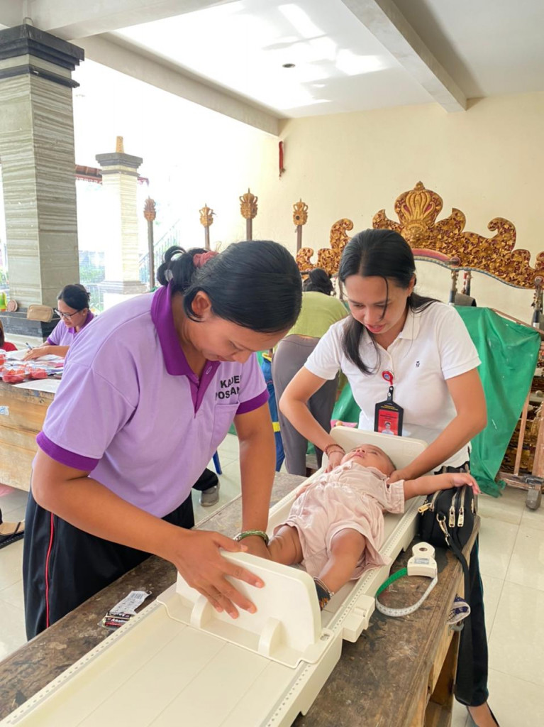 Posyandu Balita bulan Februari di Br. Busana Kaja 2024